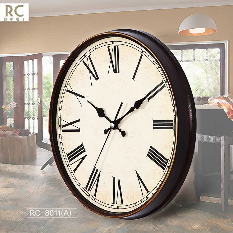horloge murale rétro silencieuse shabby chic pour décoration intérieure - vue 5 sur 7