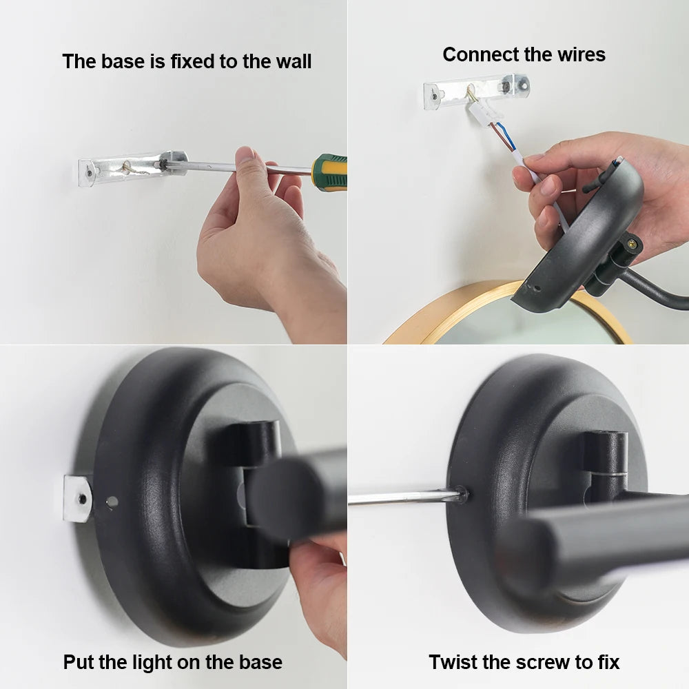 applique murale moderne à led pour miroir intérieur - vue 6 sur 7