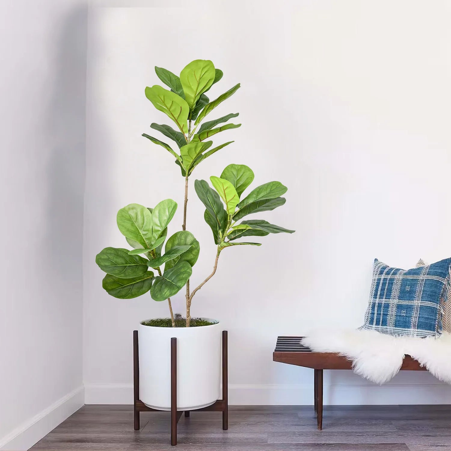 branches artificielles de ficus grandes feuilles pour décoration intérieure et extérieure - vue 4 sur 14