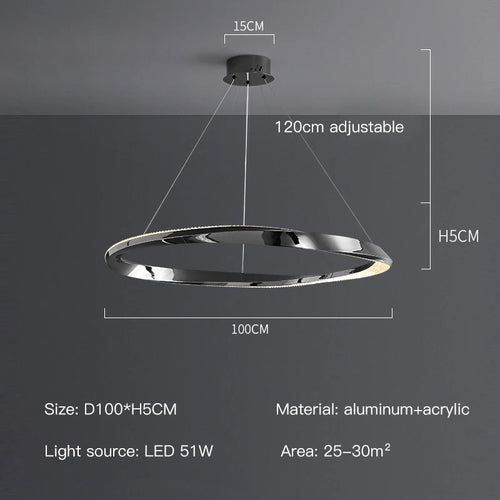 suspension led moderne avec design artistique et télécommande - vue 16 sur 16