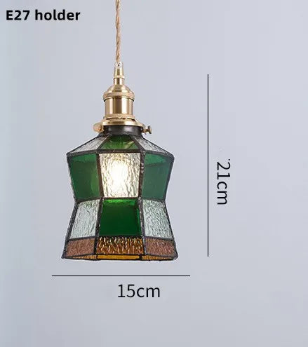 suspension nordique en verre teinté et cuivre élégant - vue 19 sur 25