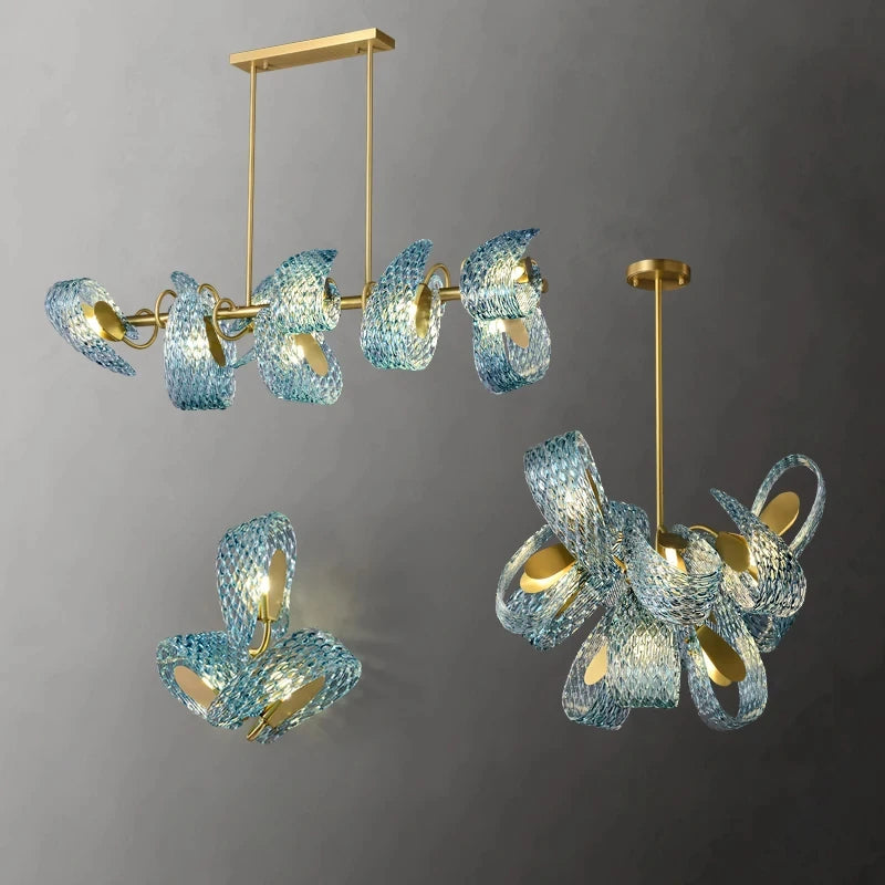 Suspension modernes en verre bleu lampes suspendues design pour couloir Bar chambre lustre Suspension Luminaire éclairage - vue 6 sur 21