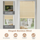 Store enrouleur bambou filtrant ventilation pour fenêtre salon