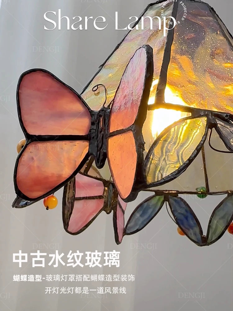 lustre multicolore style tiffany pour éclairage intérieur enfants - vue 4 sur 9