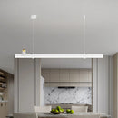 suspension led minimaliste moderne en acier brossé noir