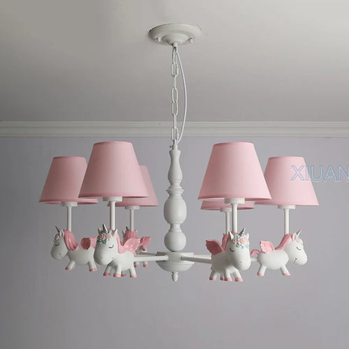 lustre licorne dessin animé pour chambre d'enfant suspendu - vue 7 sur 24
