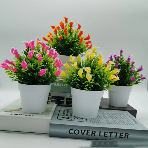 plante artificielle bonsaï fleur en pot décoration intérieure et extérieure - vue 2 sur 13