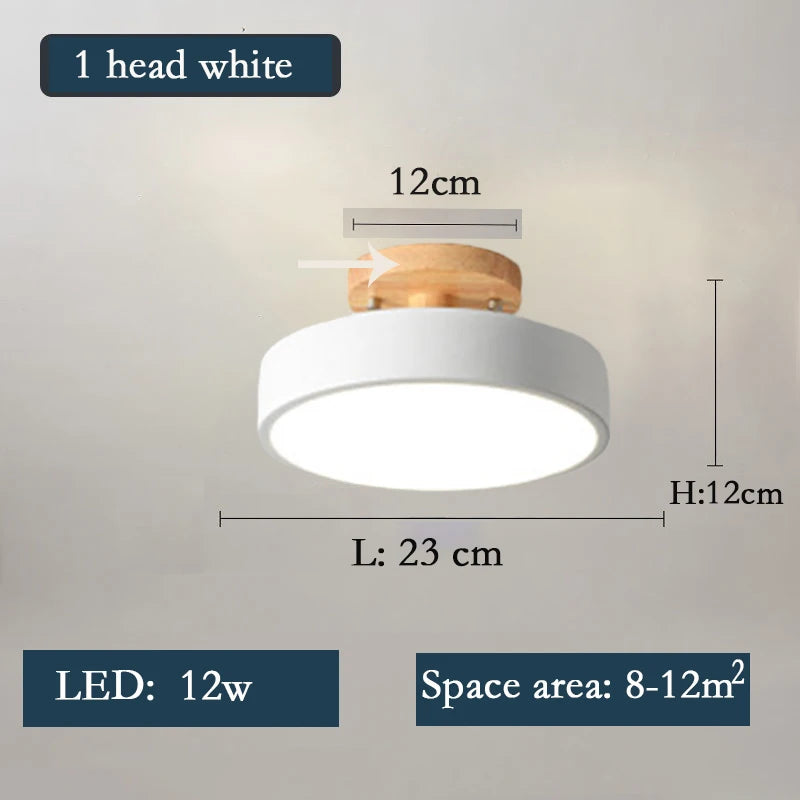 lustre led minimaliste nordique en bois pour éclairage intérieur