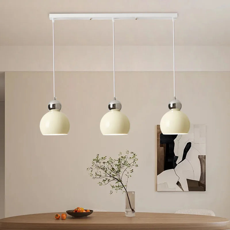Nordique LED Suspension Plafonnier Crème Vent Gourde Lampe Pour Salon Chambre Étude Salle À Manger Décoration De La Maison Luminaires - vue 6 sur 12