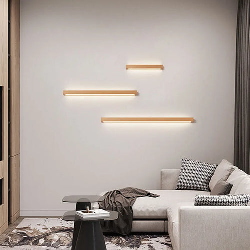 applique murale led en bois nordique à gradation - vue 3 sur 10
