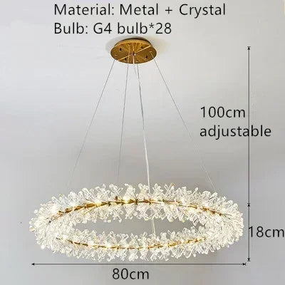 suspension moderne en cristal transparent pour décoration intérieure - vue 7 sur 13