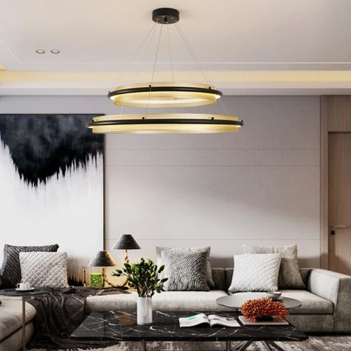 lustre led circulaire de luxe design moderne décoratif - vue 4 sur 14