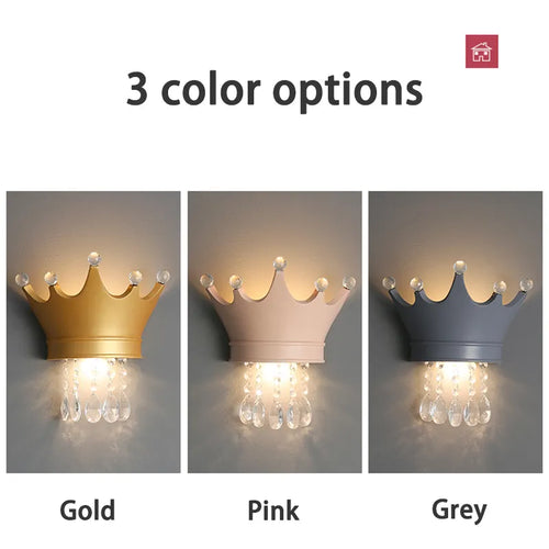 Lampe chevet suspension cristal luxe princesse décor murale - vue 7 sur 9