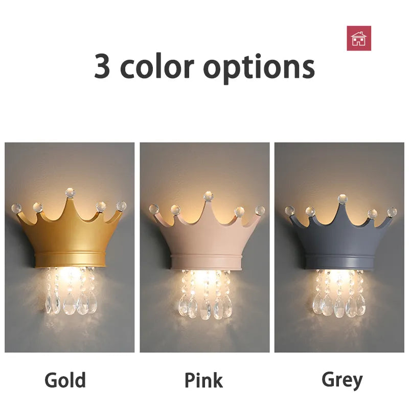Lampe chevet suspension cristal luxe princesse décor murale - vue 6 sur 9