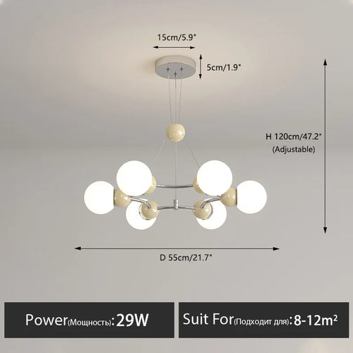 lustre suspendu éclairage décoratif moderne pour la maison - vue 21 sur 21