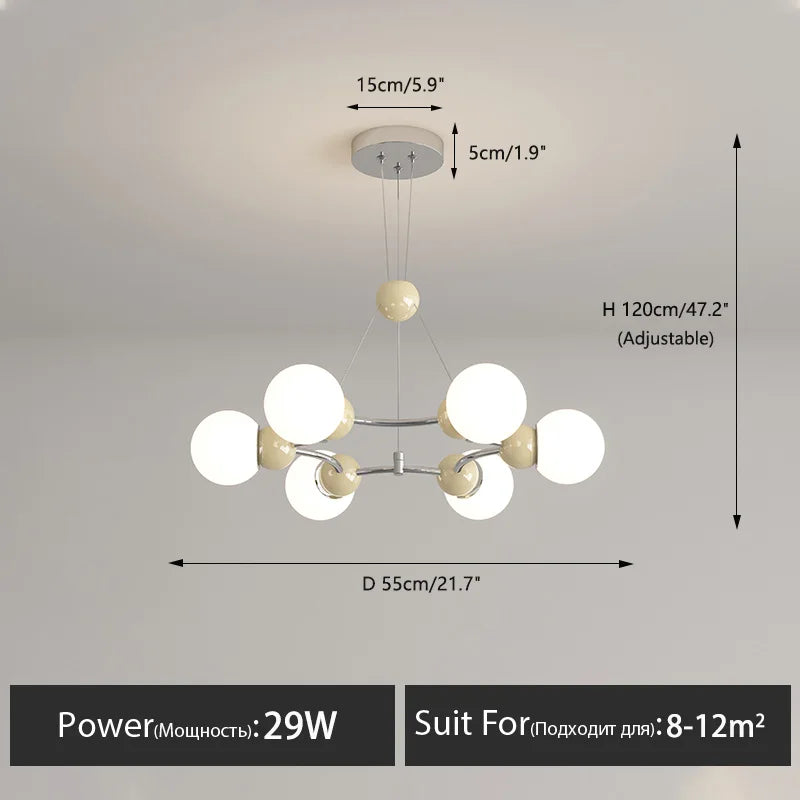 lustre suspendu éclairage décoratif moderne pour la maison - vue 20 sur 21