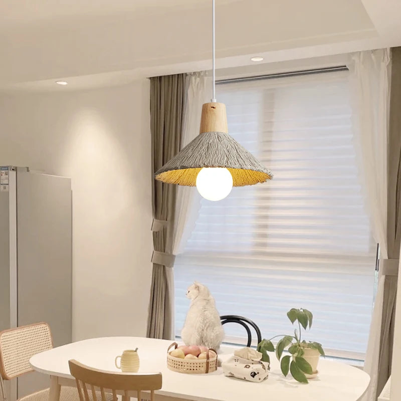 lustre nordique pastoral multi-têtes lampes décoratives simples - vue 5 sur 9