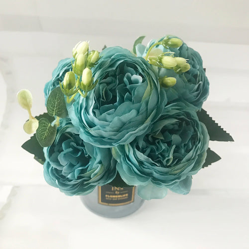 bouquet de pivoines artificielles pour décoration de mariage intérieur - vue 13 sur 17
