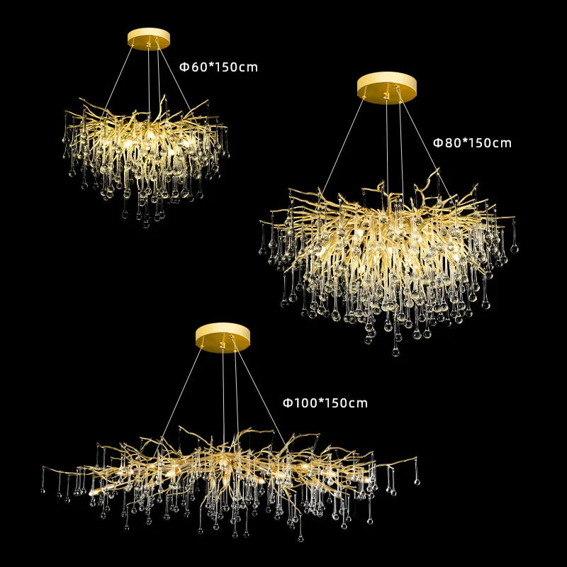 lustre suspendu en cristal design pour intérieur élégant - vue 3 sur 12