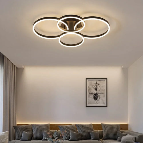 plafonnier moderne nordique éclairage haut de gamme design épuré - vue 3 sur 10