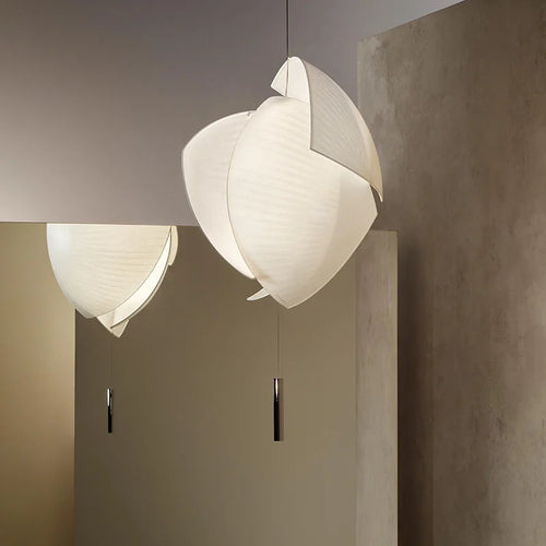 SANDYHA tissu blanc moderne suspension éclairages créatif Lustre Art Led Salon salle à manger Lustre Salon Design suspendu Lampara - vue 2 sur 9