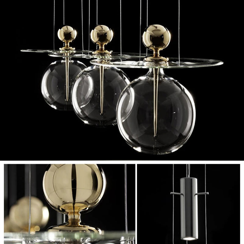 lustre en verre design post-moderne pour décoration intérieure - vue 5 sur 8