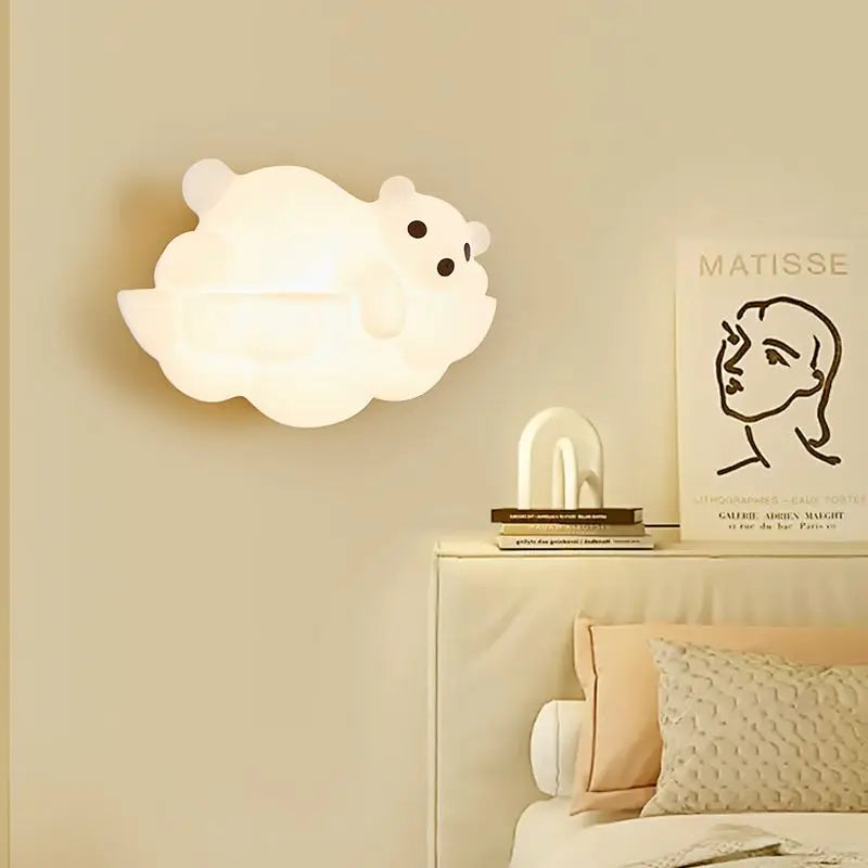 applique murale décorative en forme d'ours polaire idéale pour intérieur - vue 5 sur 9