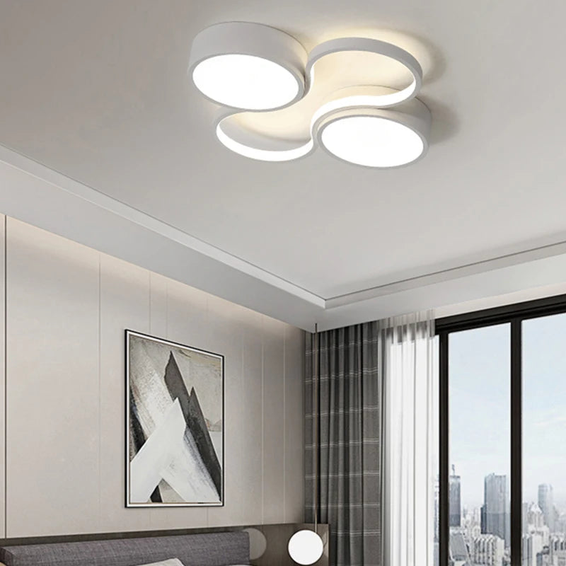 plafonnier led circulaire protection yeux design moderne créatif - vue 4 sur 10