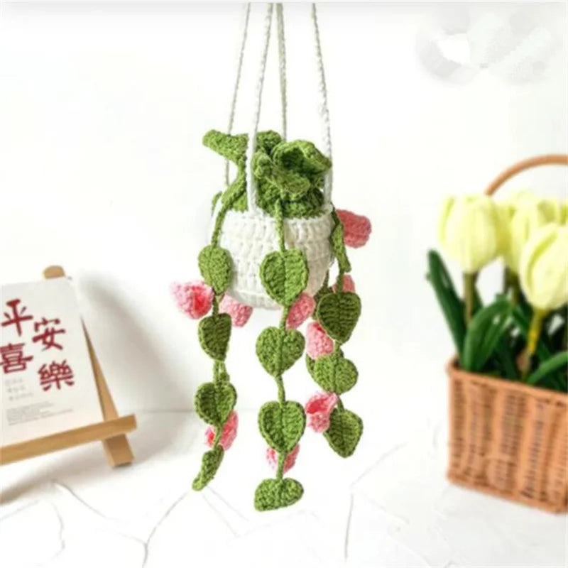 crochet suspendu créatif pour décoration de voiture plante en pot - vue 31 sur 34