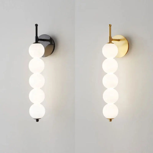 Applique murale design boules en verre blanc - vue 2 sur 12