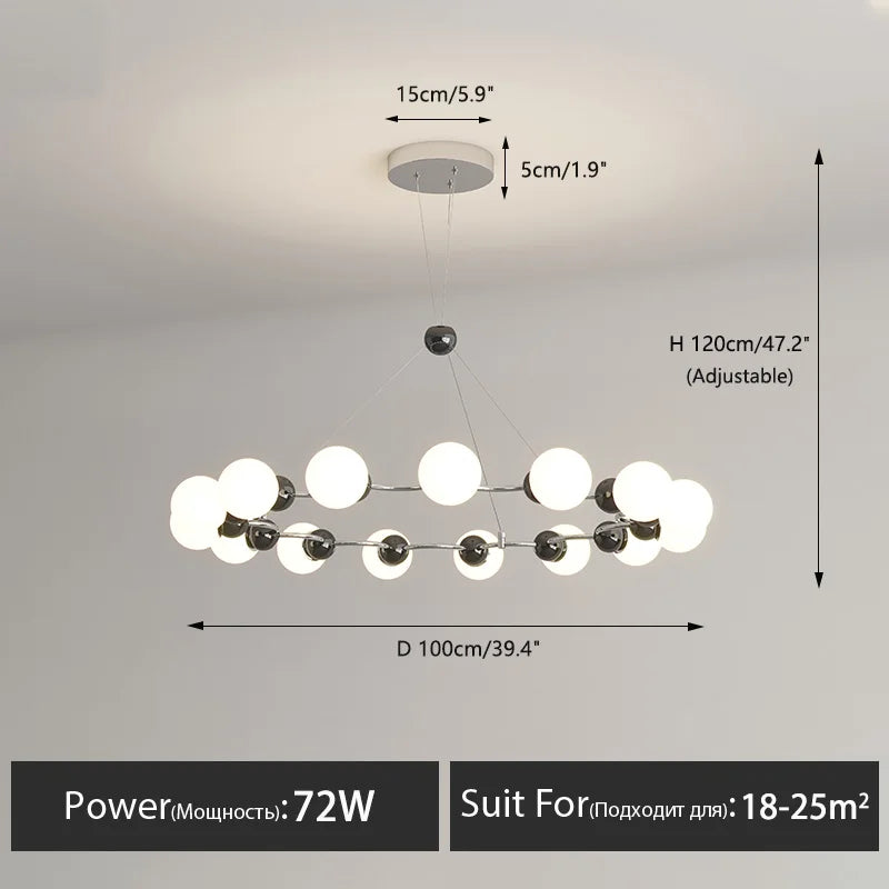 lustre suspendu éclairage décoratif moderne pour la maison - vue 8 sur 21