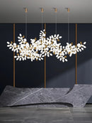 Lustre en verre blanc de luxe postmoderne