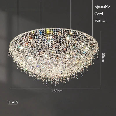 lustre en cristal rétro design luxueux pour décoration intérieure - vue 8 sur 12