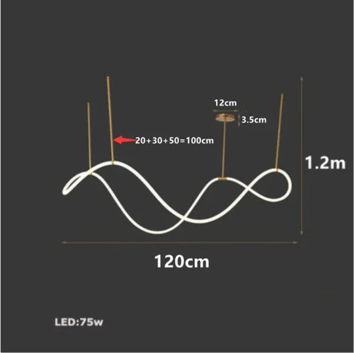 lustre design nordique à led intensité variable pour intérieur - vue 20 sur 25
