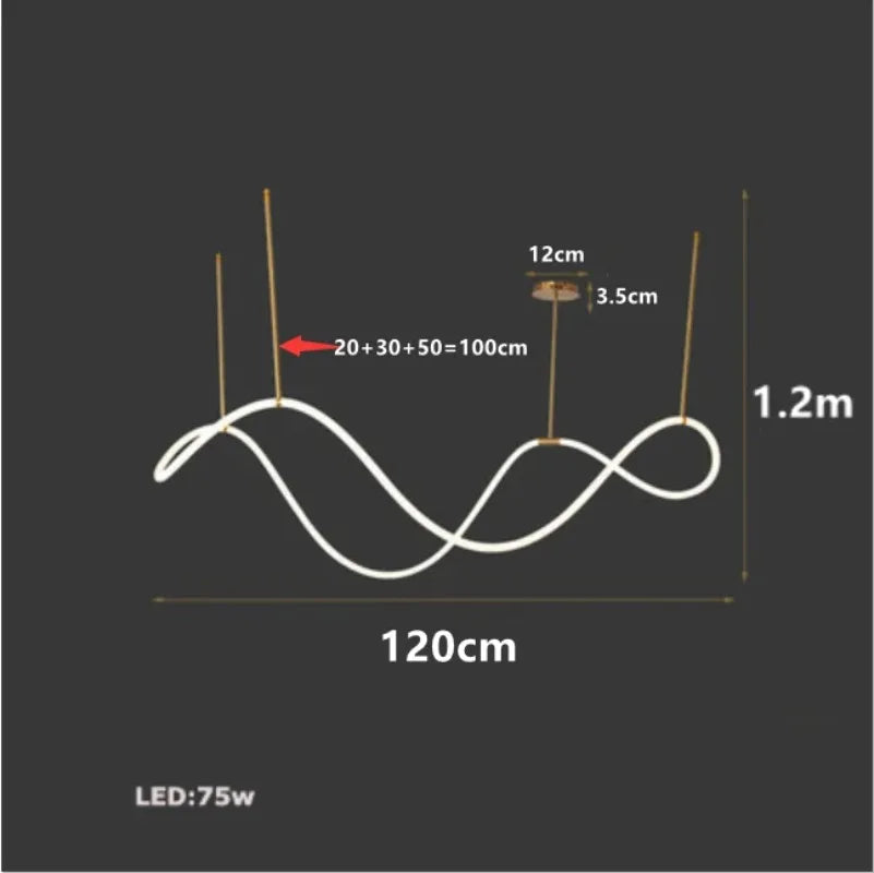lustre design nordique à led intensité variable pour intérieur - vue 19 sur 25