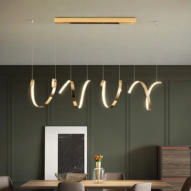 lustre moderne en suspension design irrégulier pour décoration intérieure - vue 5 sur 11