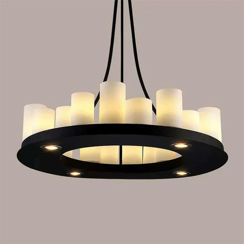 Retro American Bar, Luxury Restaurant, Bar Decoration, Front Desk, Red Wine Cup, Inverted Candlestick, Pendant Light - vue 4 sur 11