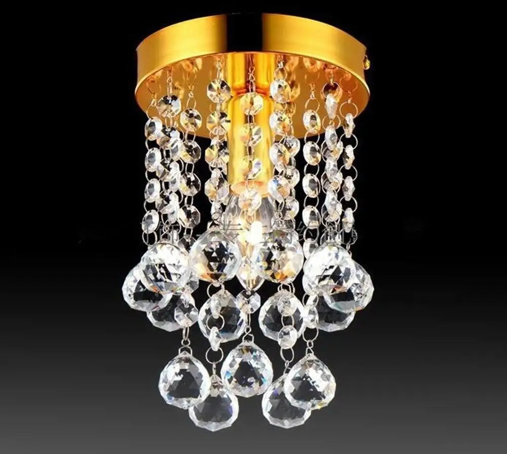 lustre moderne led boule de cristal luminaire suspension plafonnier - vue 6 sur 6