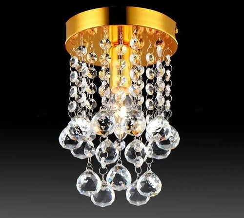 lustre moderne led boule de cristal luminaire suspension plafonnier - vue 7 sur 6