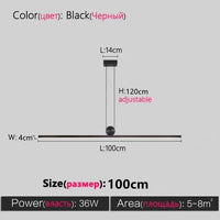 suspension led réglable pour décoration moderne intérieure