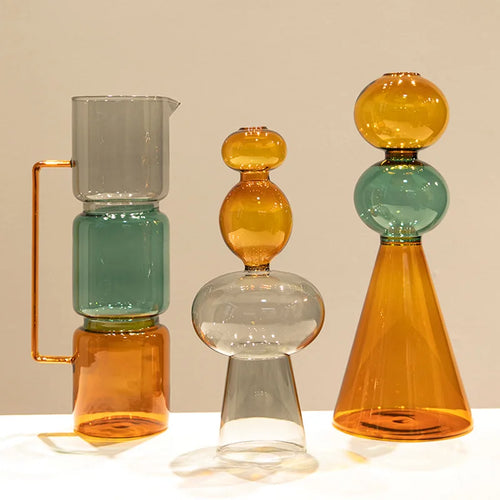 vase en verre teinté pour terrarium et décoration florale - vue 3 sur 18