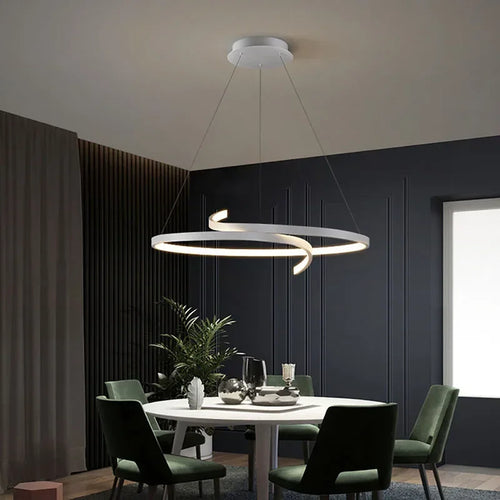 lustre led nordique pour éclairage intérieur et décoration - vue 4 sur 12