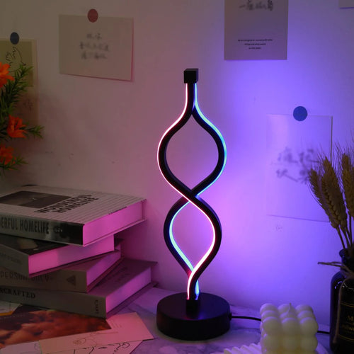 lampe de bureau usb créative torsion pour décoration - vue 2 sur 7