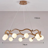Lustre design led branches d'arbre dois design moderne décoratif d'intérieur
