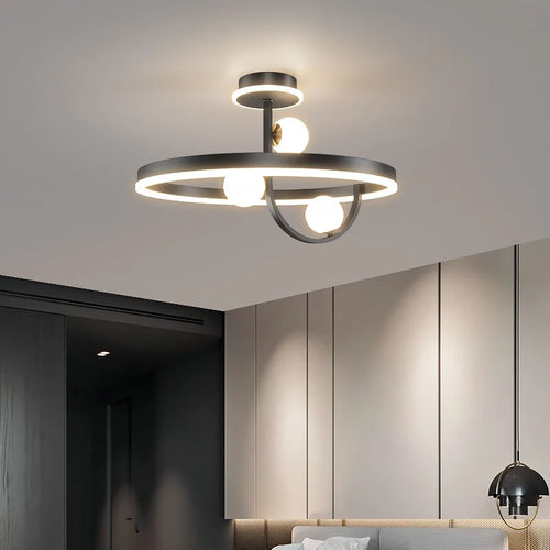 plafonnier led moderne en fer design nordique décoratif pour intérieur - vue 2 sur 12