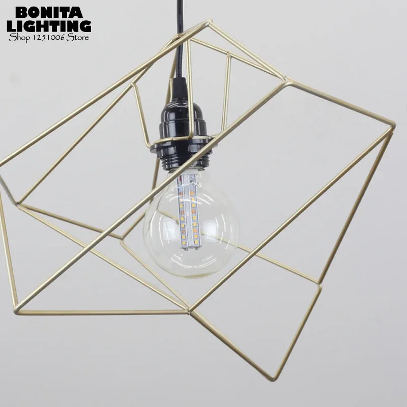 suspension nordique simple en fer design géométrique moderne - vue 4 sur 8