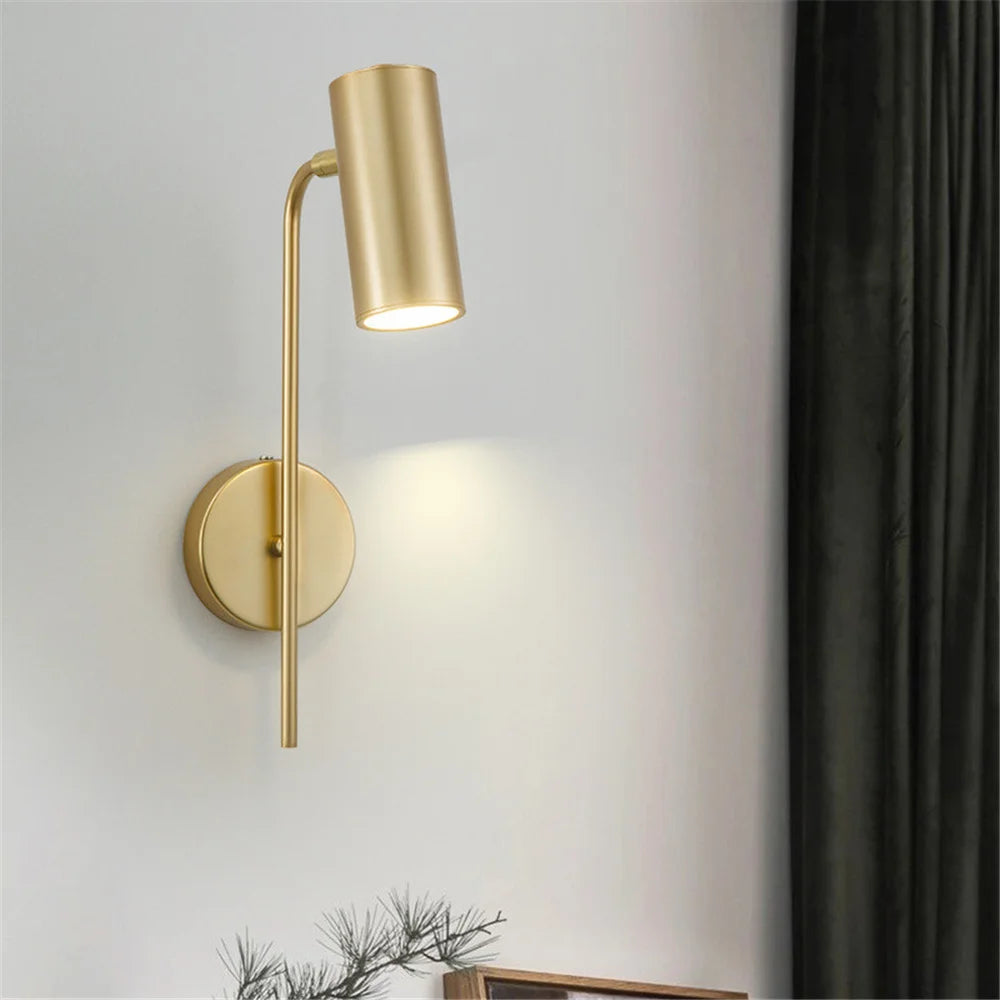 applique murale moderne rotative led avec long pôle interrupteur - vue 4 sur 10