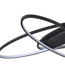 plafonnier led décalé 3 ellipses télécommande