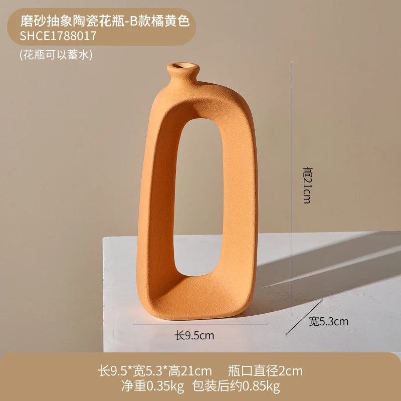 vase ajouré en céramique pour fleurs sèches et décoration intérieure - vue 13 sur 13