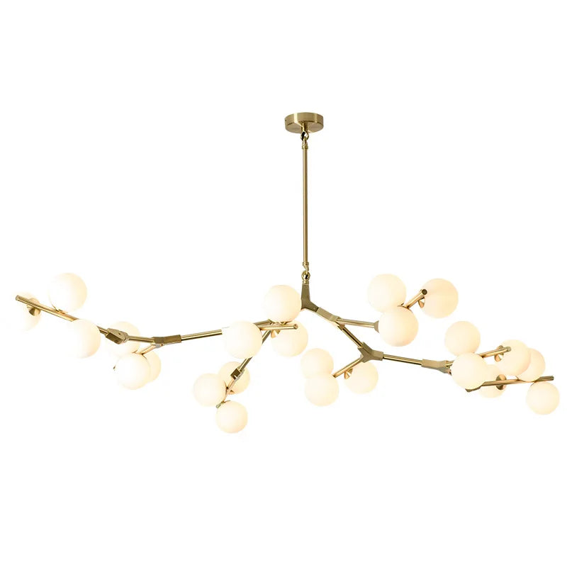 2024 Modern LED Chandelier Branches Style Glass Balls Ceiling Lamp Living Room Dining Room For Bedroom - vue 6 sur 12